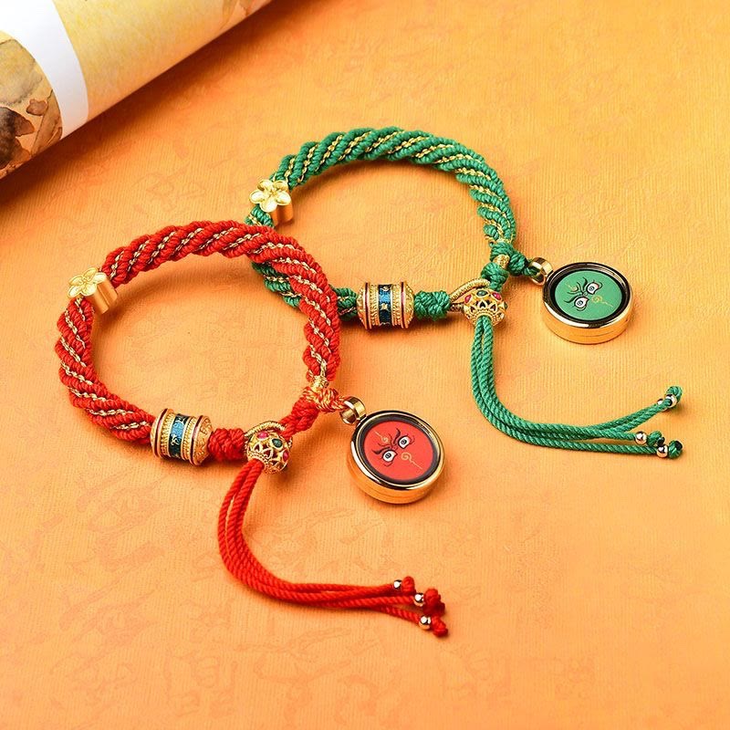 Five Gods of Wealth Red String Protection Bracelet