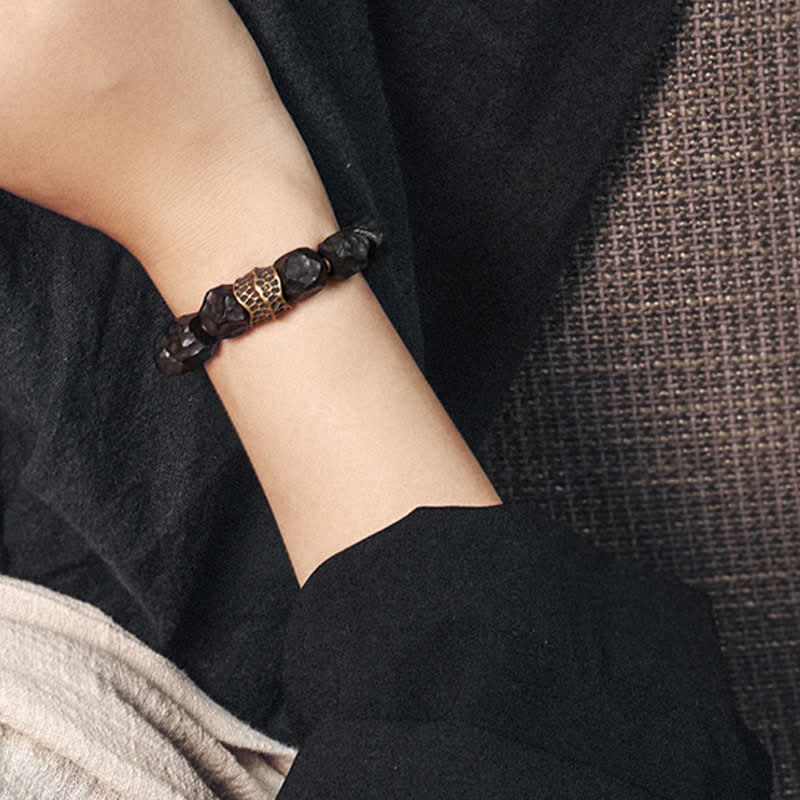 Ebony Wood Copper Couple Bracelet for Peace & Balance