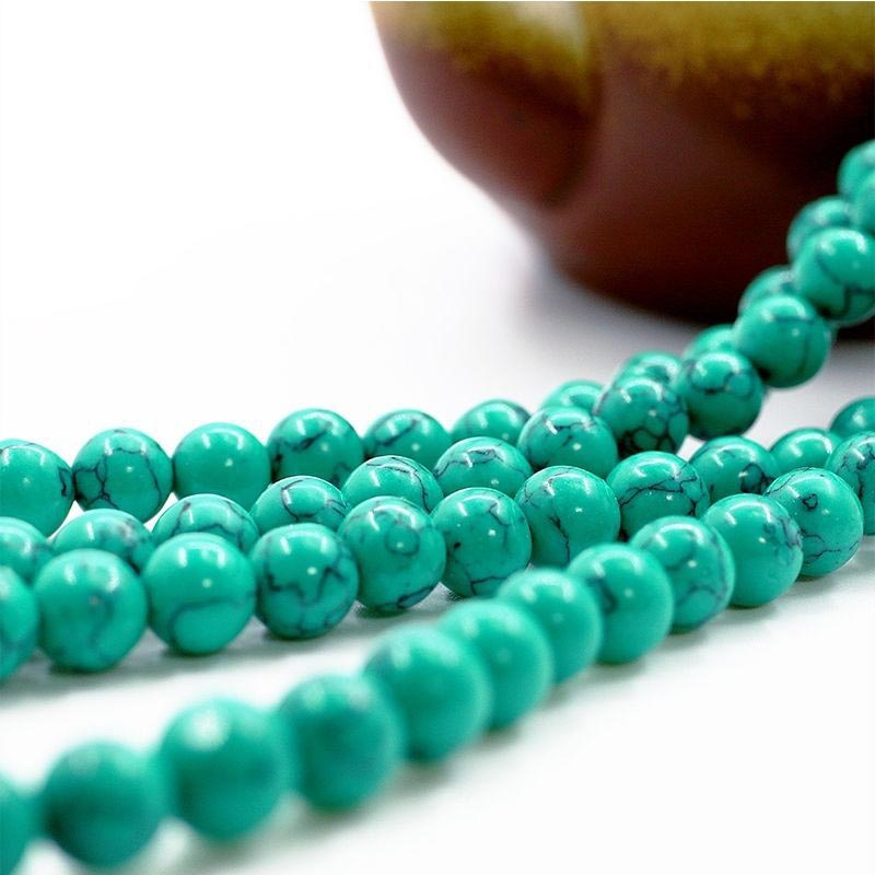 8mm Tibetan Turquoise Purification Gemstone Mala Necklace