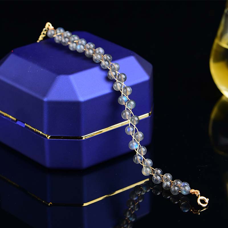 Adjustable Natural Moonstone Love Blessing Bracelet