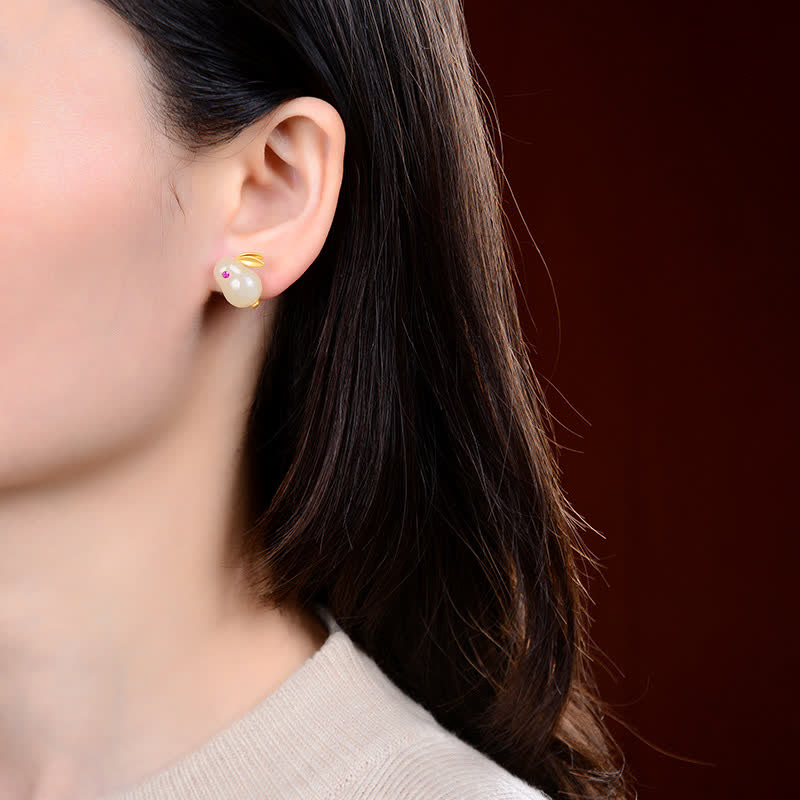 925 Sterling Silver Hetian Jade Luck Ring Earrings Necklace Pendant