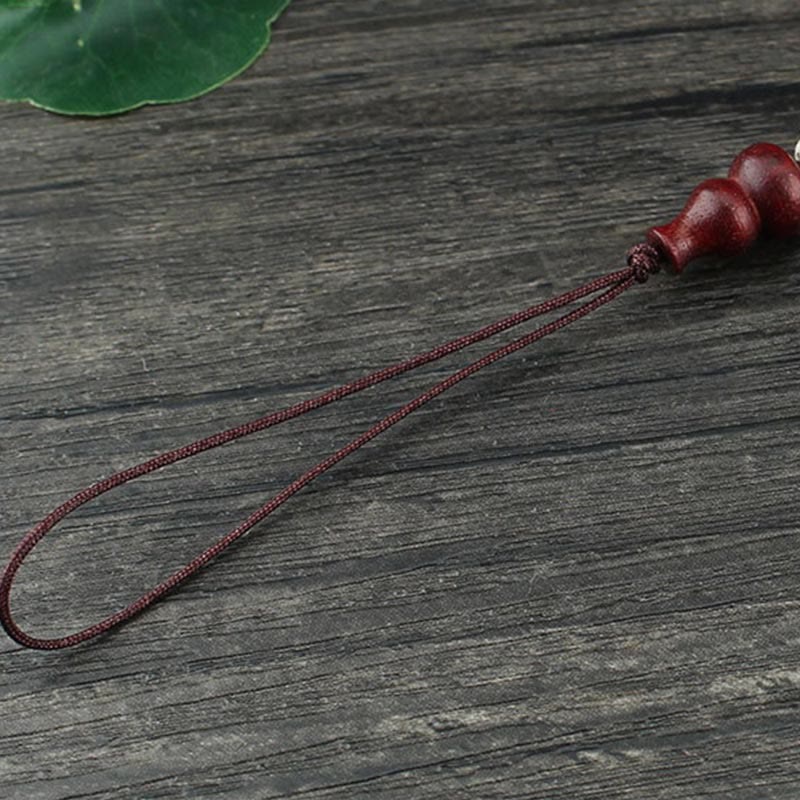 Spiritual Green Sandalwood Ebony Wood Phone Hanging Decoration