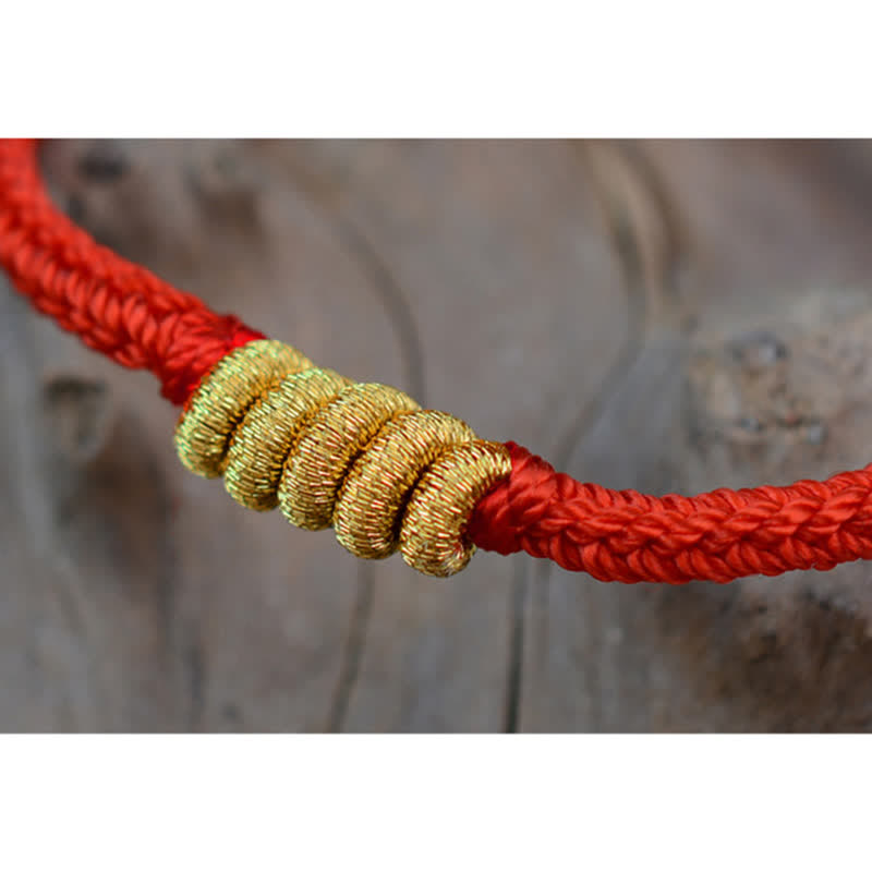 Red String Luck Strength Bracelet | Handmade Chinese Knotting