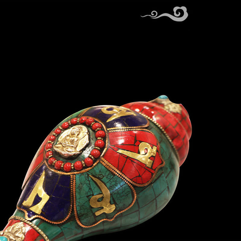 Tibetan Handmade Shankha Conch Shell 23cm | Zen Decor