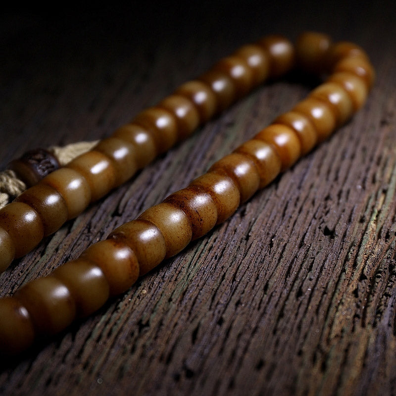 10mm Yak Bone Wrist Mala for Strength, Balance & Protection