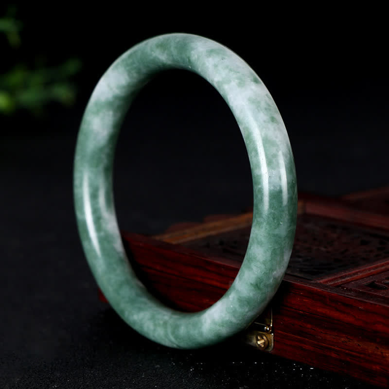 Natural Jade Luck Abundance Bangle Bracelet 58-60mm