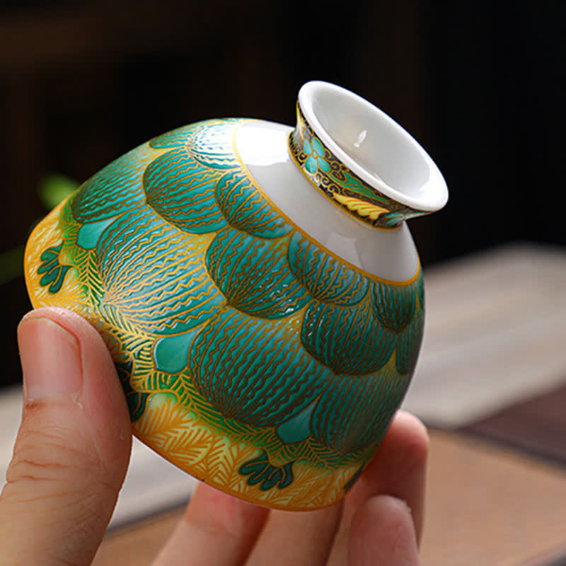 Lotus Ceramic Tea Cup 100ml Flower Design | Tableware