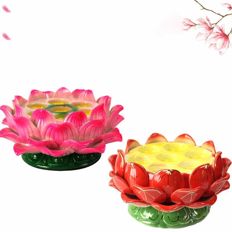 Lotus Flower Meditation Candle Holder 9.4cm for Ritual Altars