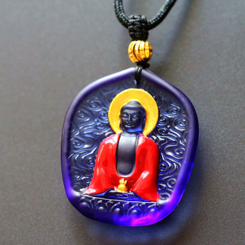 Liuli Crystal Medicine Buddha Necklace | Compassion & Healing