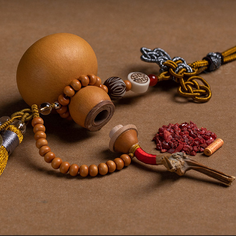 Feng Shui Five Emperor Coins Gourd Tassels 41cm Decoration