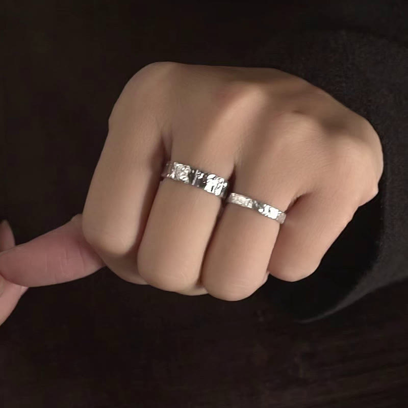 925 Sterling Silver Blessing Couple Ring | Spiritual Protection