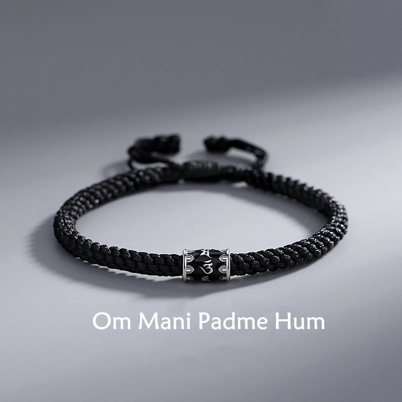 Om Mani Padme Hum Silver Peace & Balance Bracelet