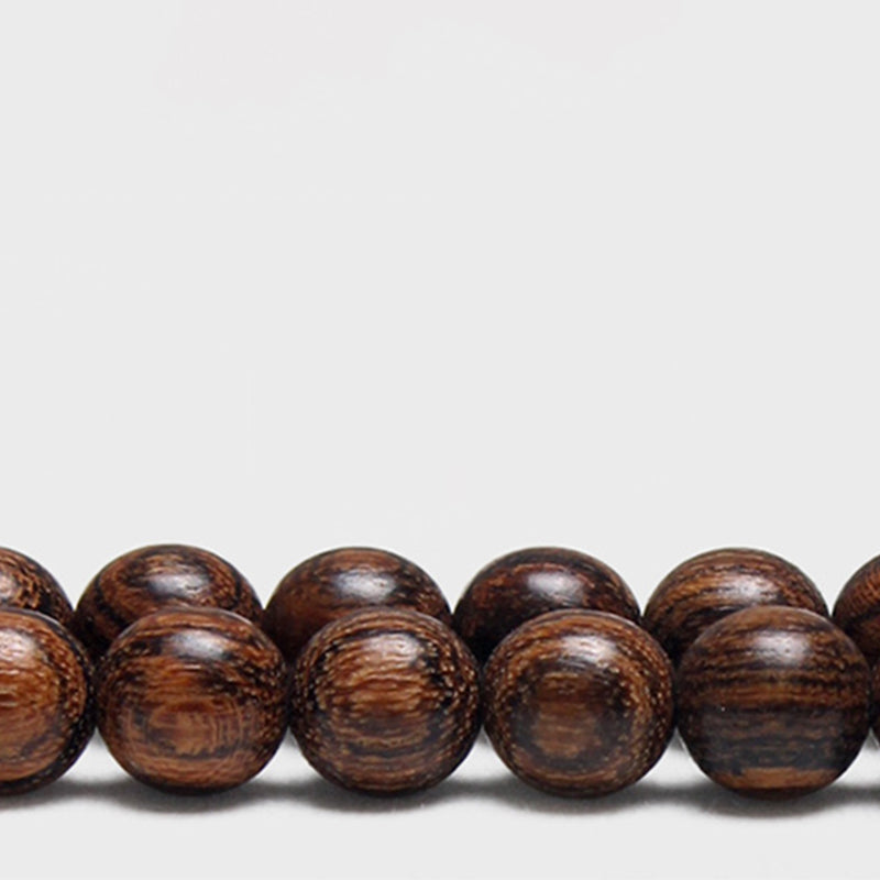 8mm Jade Sandalwood Mala Luck Abundance Bracelet