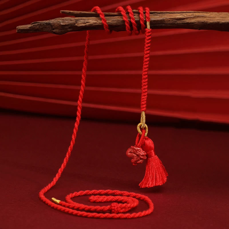 Cinnabar Dragon Protection Belly Chain Red String 2.5mm
