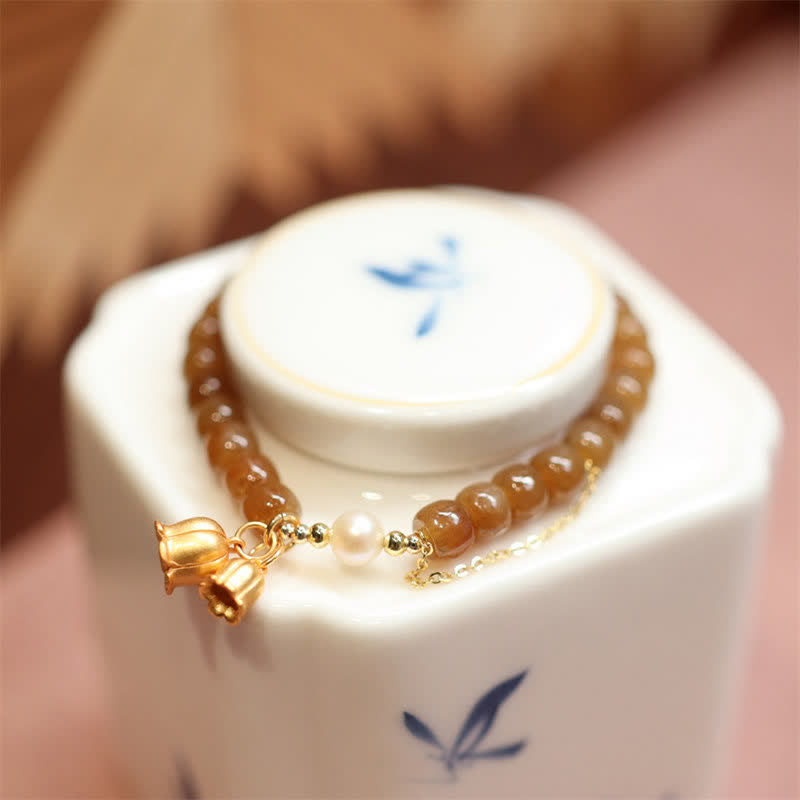 6x7mm Hetian Jade Charm Bracelet for Prosperity & Abundance