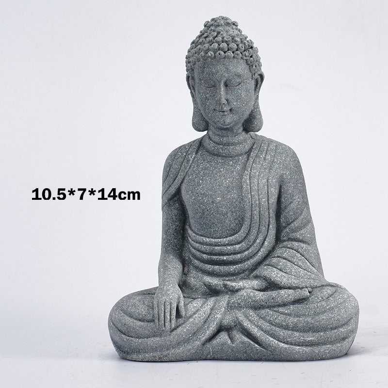Natural Sandstone Buddha Statue | Meditation Compassion Decor