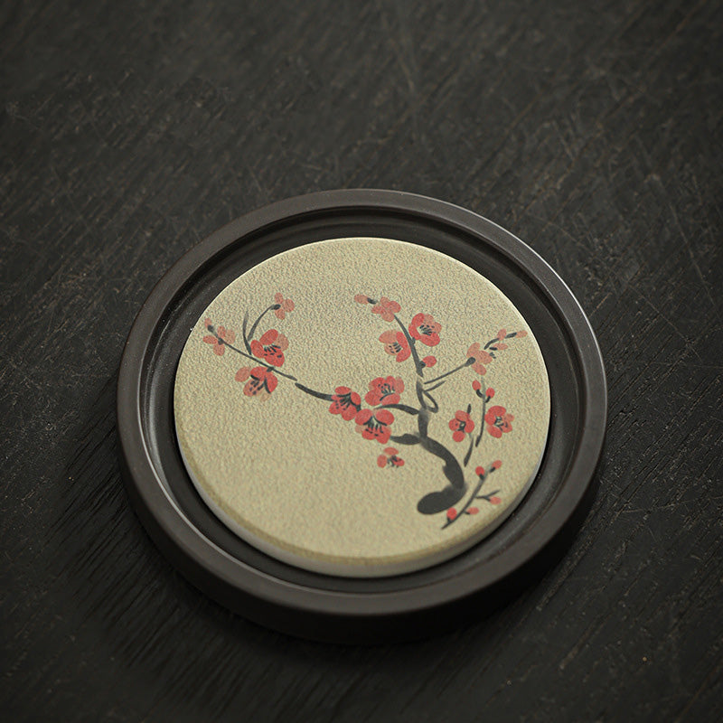 Ceramic Zen Tea Cup Mat 7.9cm | Natural Zen Decor