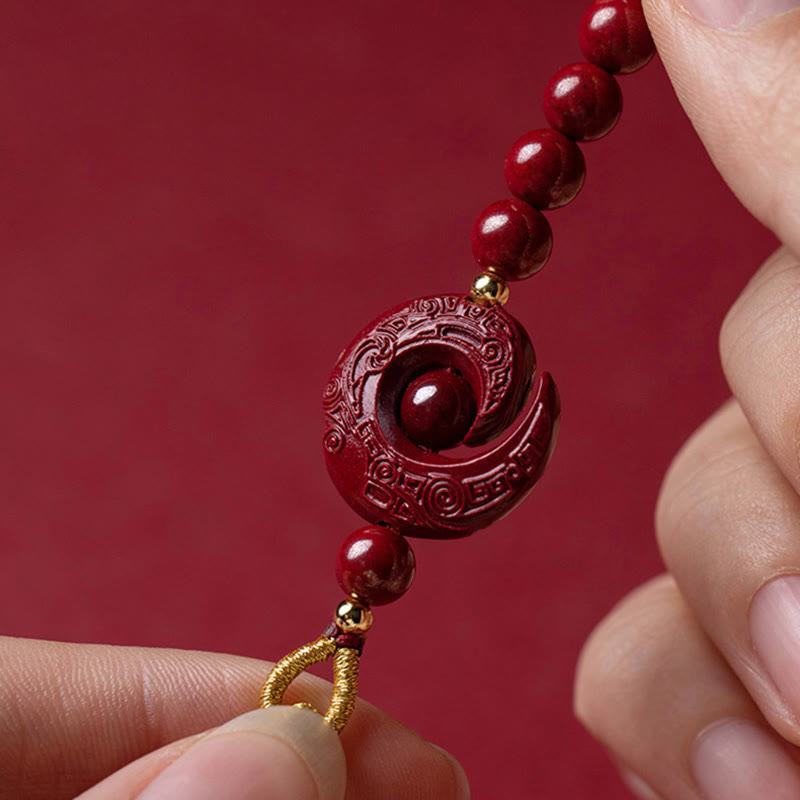 Cinnabar Lotus Car Hanging Decor | Luck & Calm Symbol