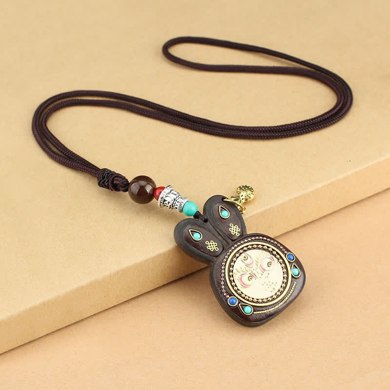 Ebony Five God of Wealth Spiritual Necklace Pendant