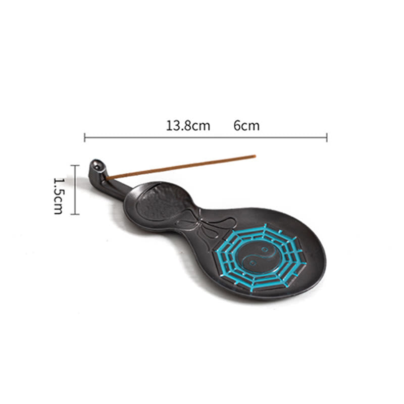 Copper Yin Yang Bagua Incense Burner Decoration 13.8cm
