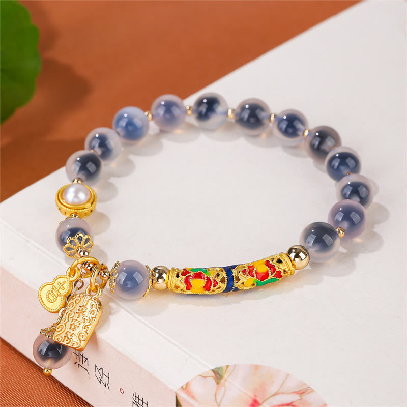 Candy Agate Strength and Confidence Bracelet 8mm Beads
