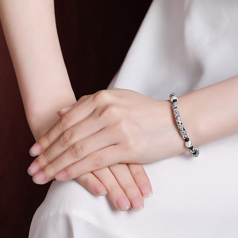 Copper & 999 Sterling Silver Auspicious Cloud Spiritual Bracelet