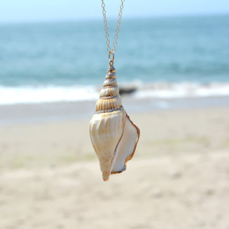 Natural Shankha Conch Shell Lucky Spiritual Necklace