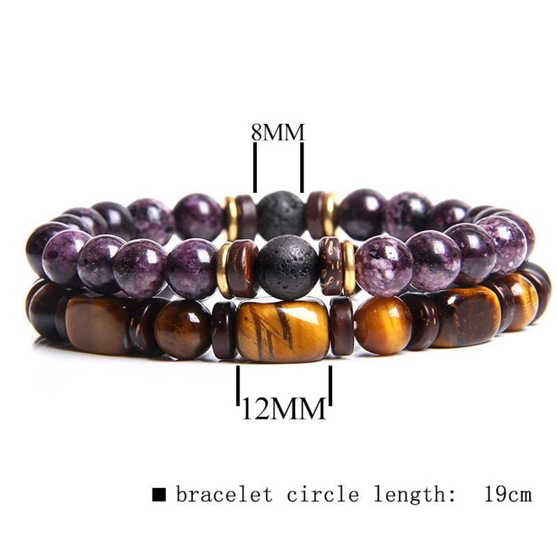 8mm Tiger Eye Emperor Stone Healing Bracelet for Meditation