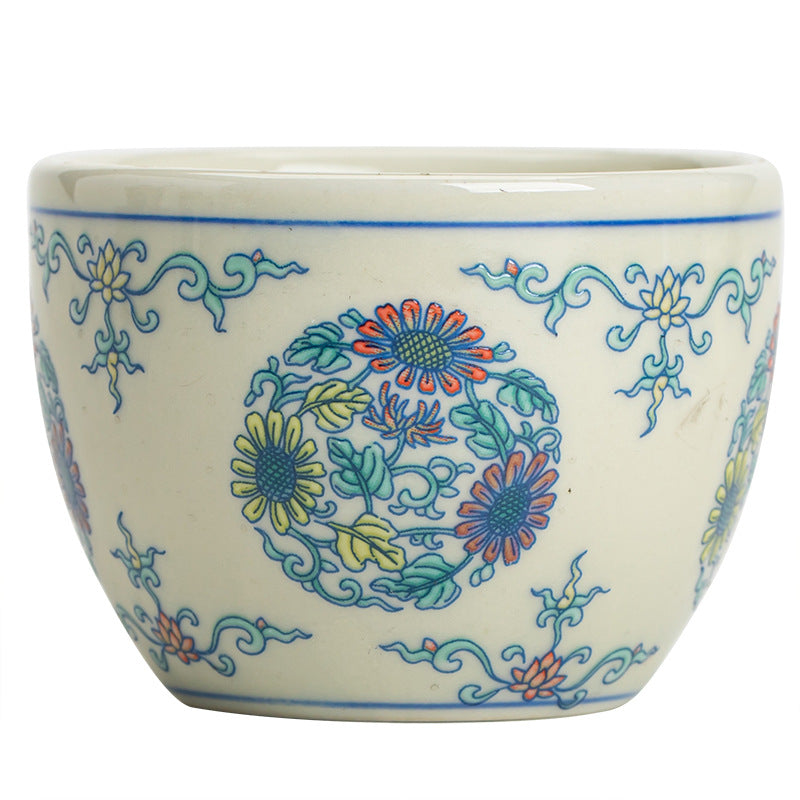 60ml Koi Fish Arowana Ceramic Teacup for Zen Decor