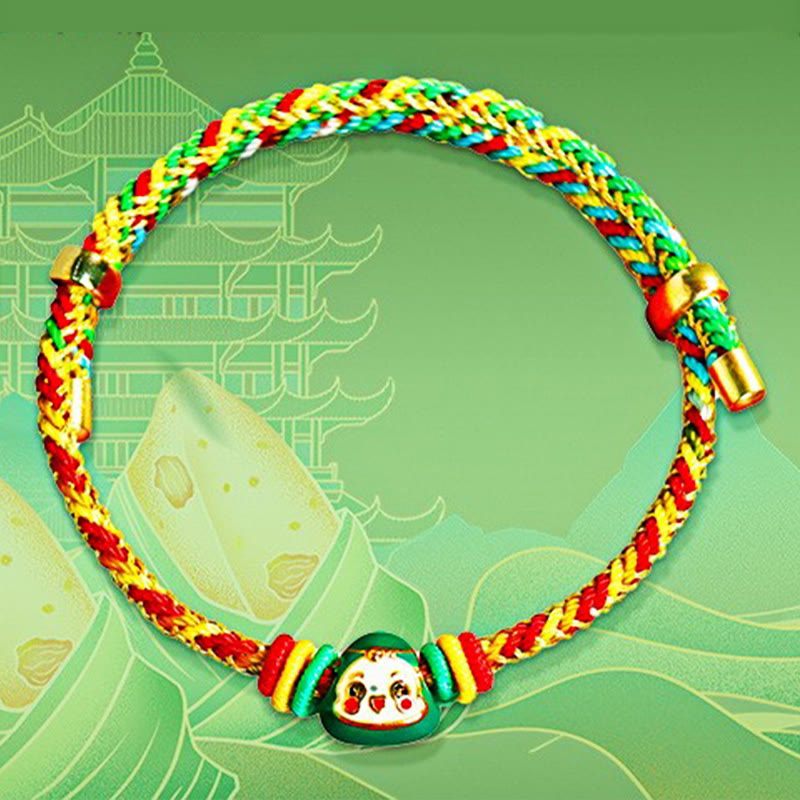 Colorful Rope Fu Character Luck Handmade Bracelet