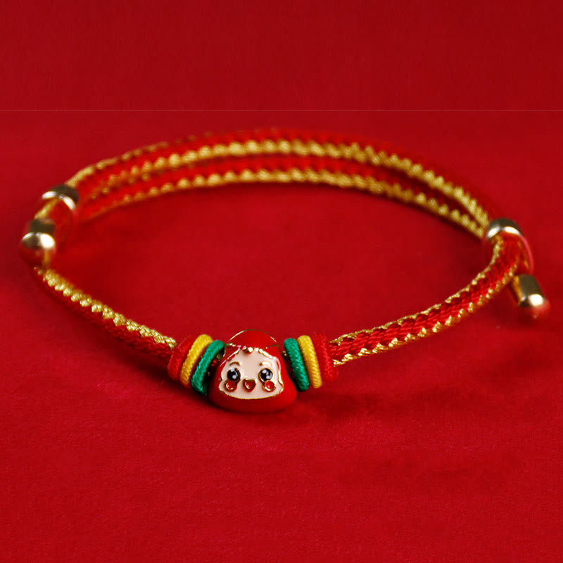 Colorful Rope Fu Character Luck Handmade Bracelet