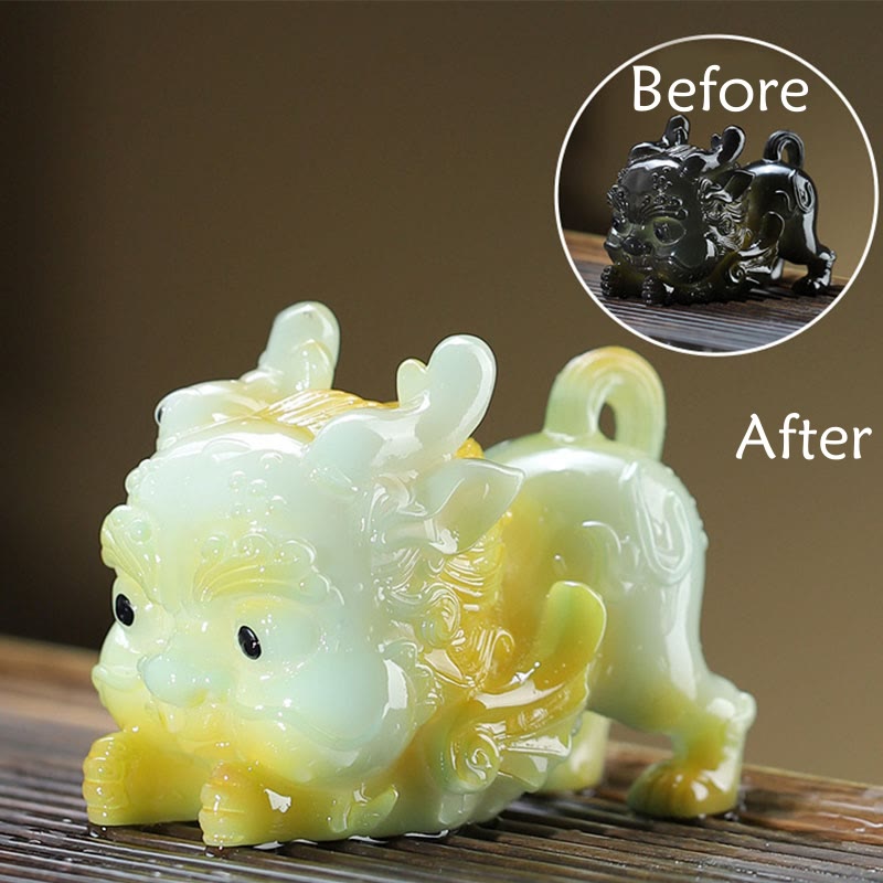 Color Changing Resin PiXiu Figurine for Wealth & Harmony
