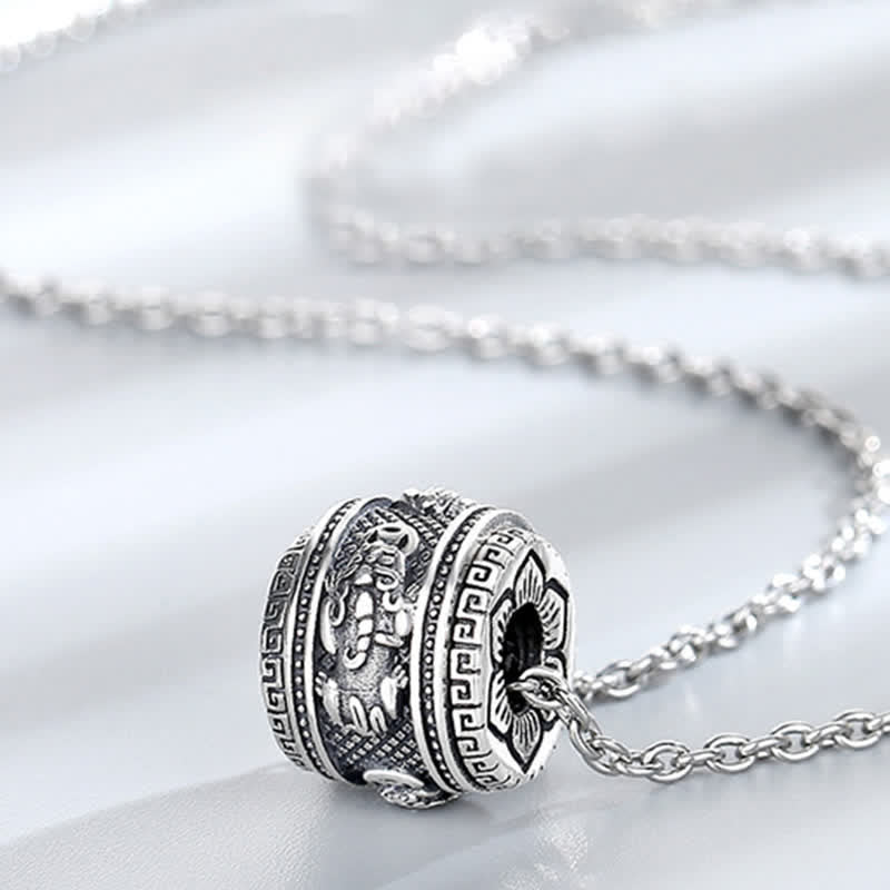 Copper Pixiu Luck Wealth Rotatable Necklace Pendant