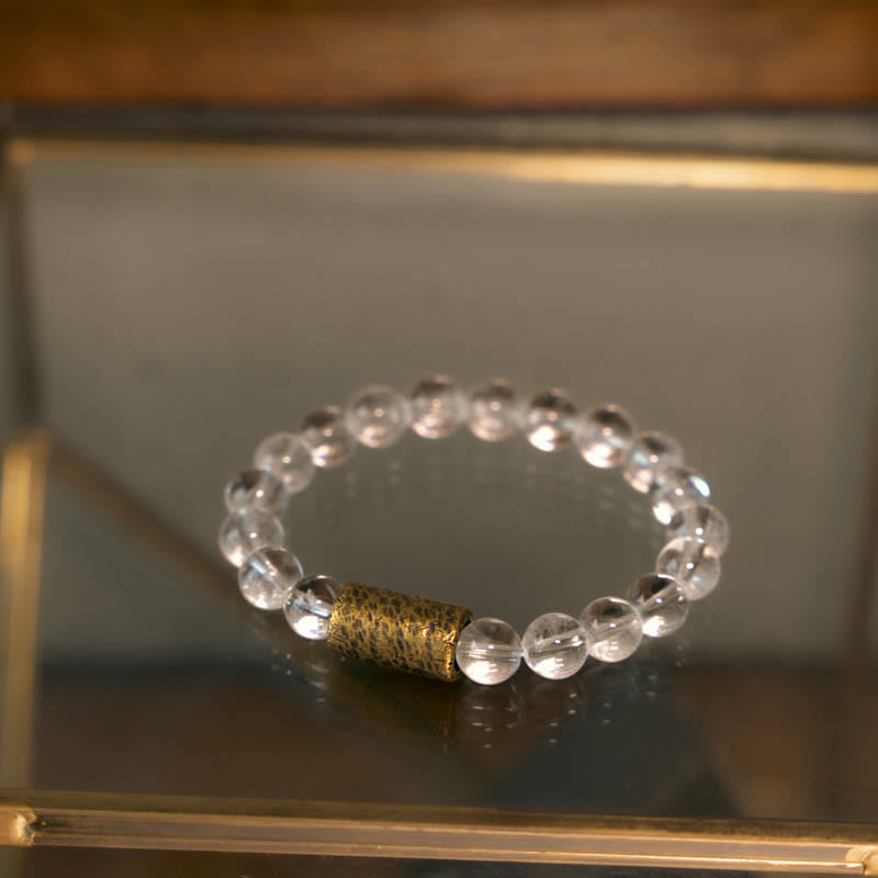 8mm Clear Quartz Protection Bracelet for Mental Clarity
