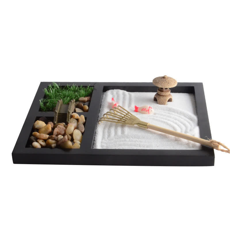 Koi Fish Zen Garden Decoration | Small Bridge for Calm