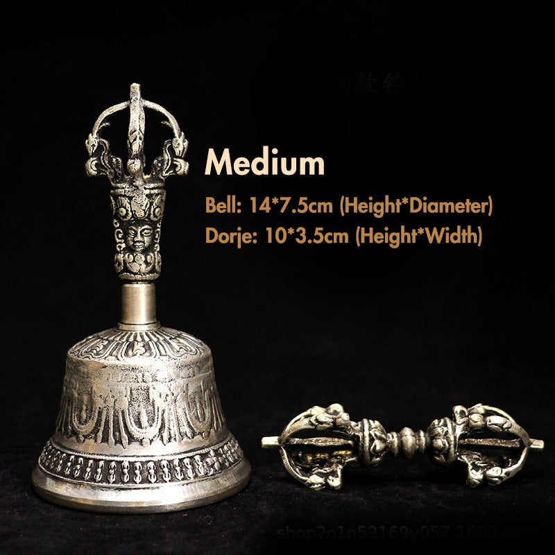 Meditation Bell and Vajra Dorje Set | Copper Ritual Supplies