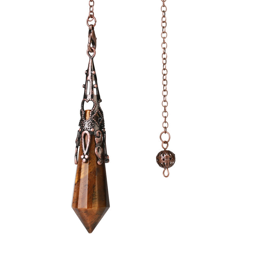 Unisex 5mm Tiger Eye Healing Necklace for Courage and Protection