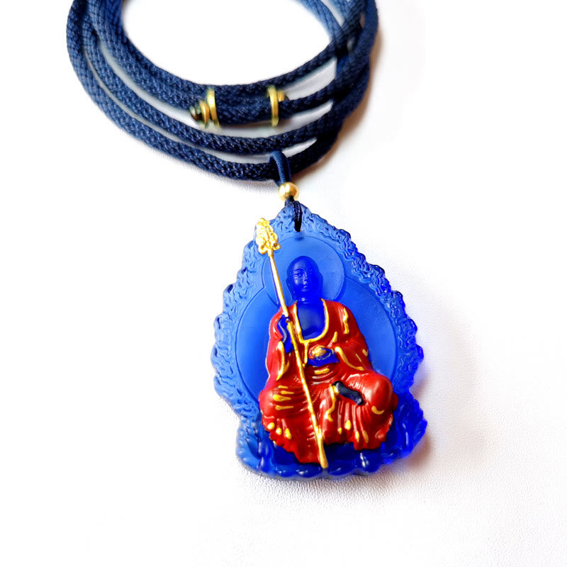 Ksitigarbha Buddha Liuli Crystal Compassion Necklace