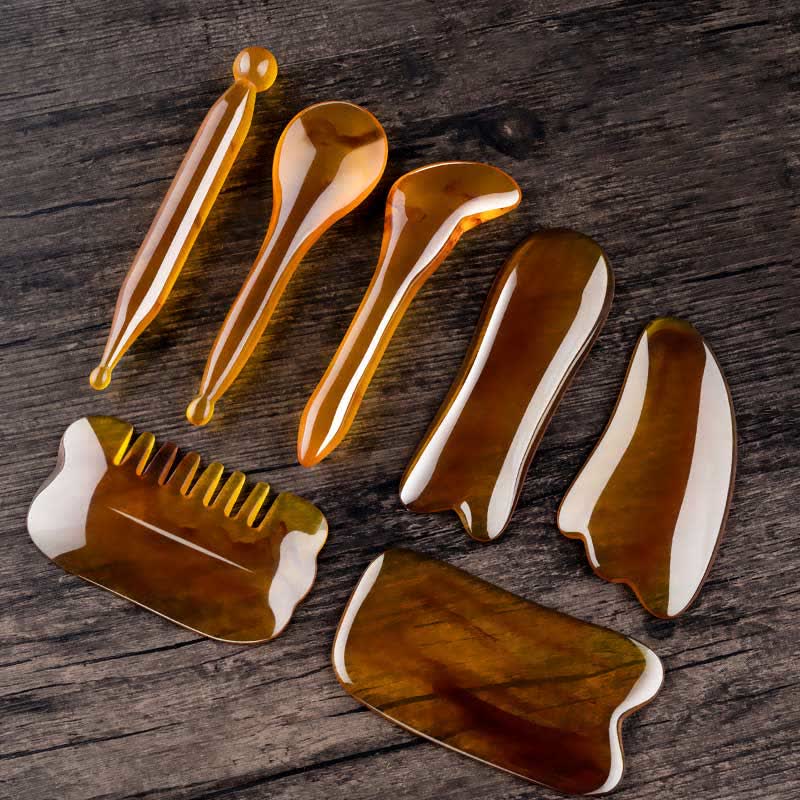 Resin Gua Sha Whole Body Massage Tool Set for Facial Care