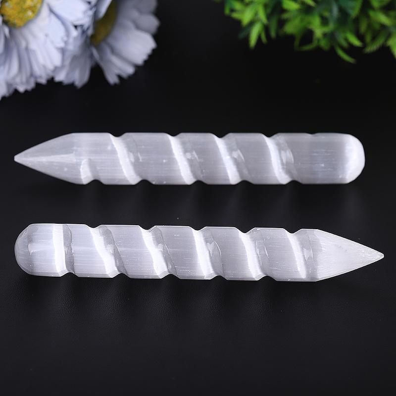 6 Inch Selenite Crystal Wand - Peace and Clarity