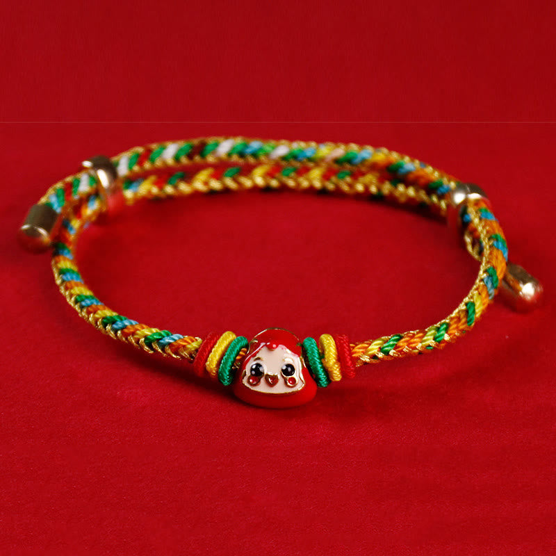 Colorful Rope Fu Character Luck Handmade Bracelet