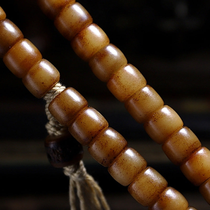 10mm Yak Bone Wrist Mala for Strength, Balance & Protection