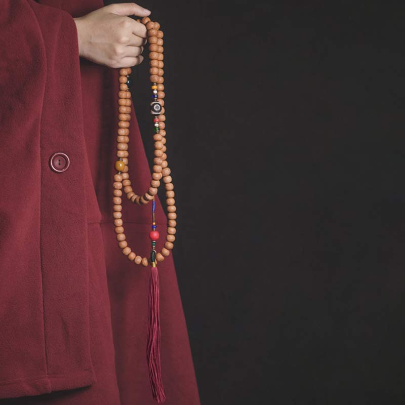 108 Beads Bodhi Seed Dzi Peace Mala Bracelet