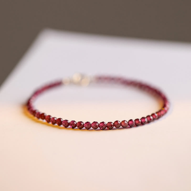 3mm Garnet Protection Bracelet for Courage