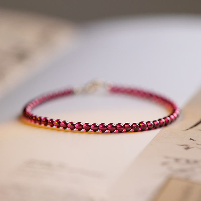 3mm Garnet Protection Bracelet for Courage