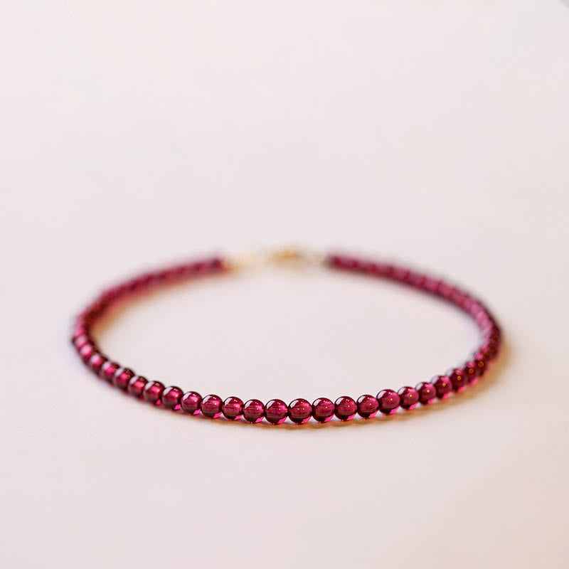 3mm Garnet Protection Bracelet for Courage