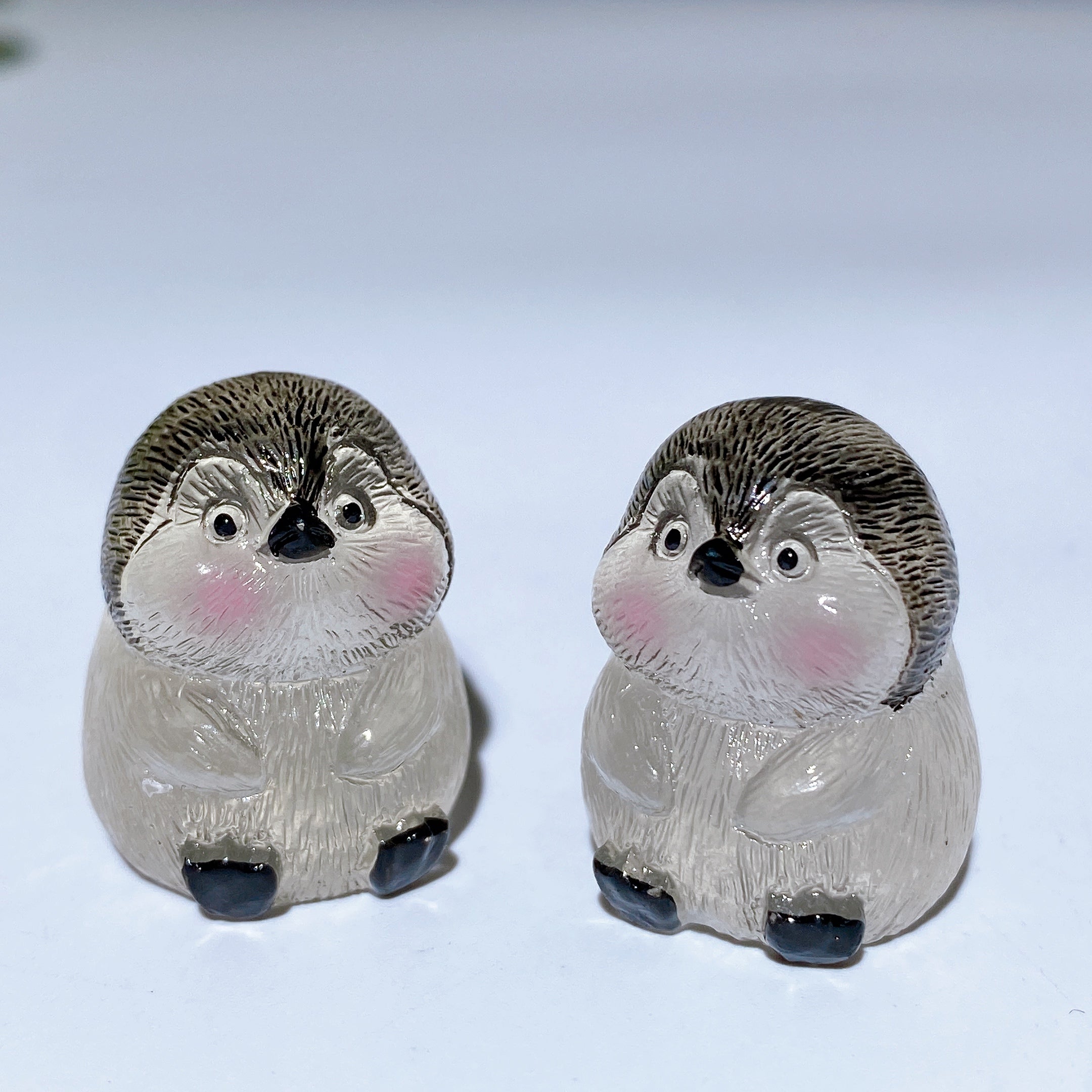 3pcs Luminous Crystal Penguin Animal Carvings 25mm