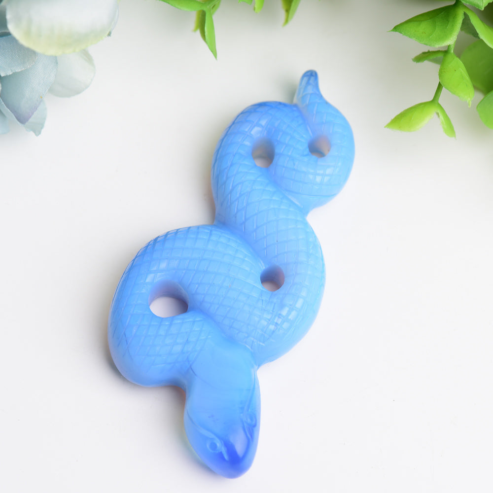4.0 inch Hand Carved Crystal Snake Animal Figurine