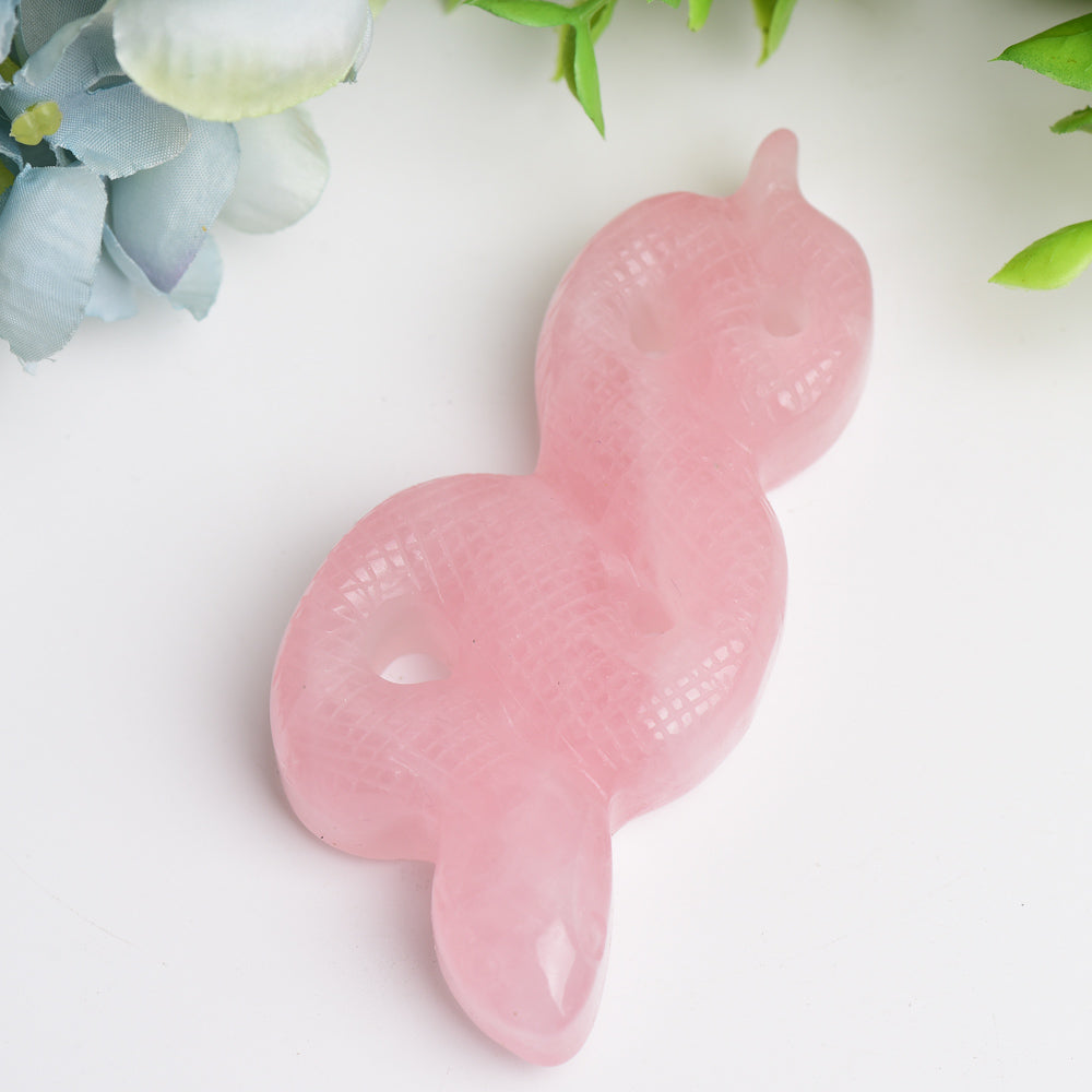 4.0 inch Hand Carved Crystal Snake Animal Figurine