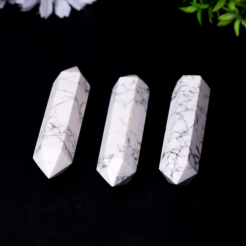 4.0 inch Howlite Double Terminated Crystal Healing Tower